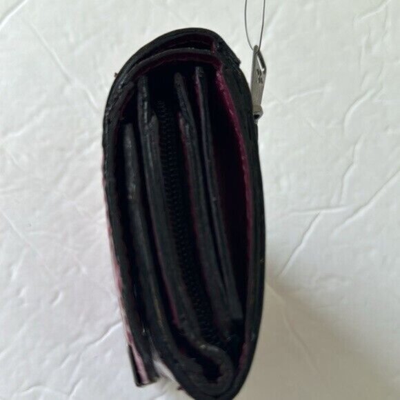 Patricia Nash Wallet Cametti Leather Tooled RFID trifold Magenta Purple - Picture 5 of 11